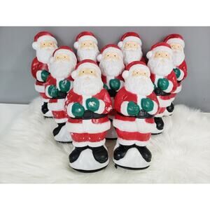 9 Santa Clause Blow‎ Mold Pathway Light Toppers Christmas General Foam